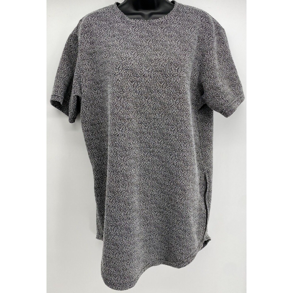 Exclusive Game Shirt Men's L Limited Edition Gray Salt and Pepper Side Zip Tee